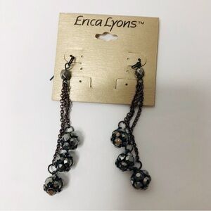 ERICA LYONS Black Earrings